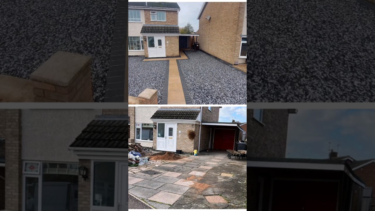 Stone Driveway Installation follow for more videos #building #driveway #construction #garden #patio