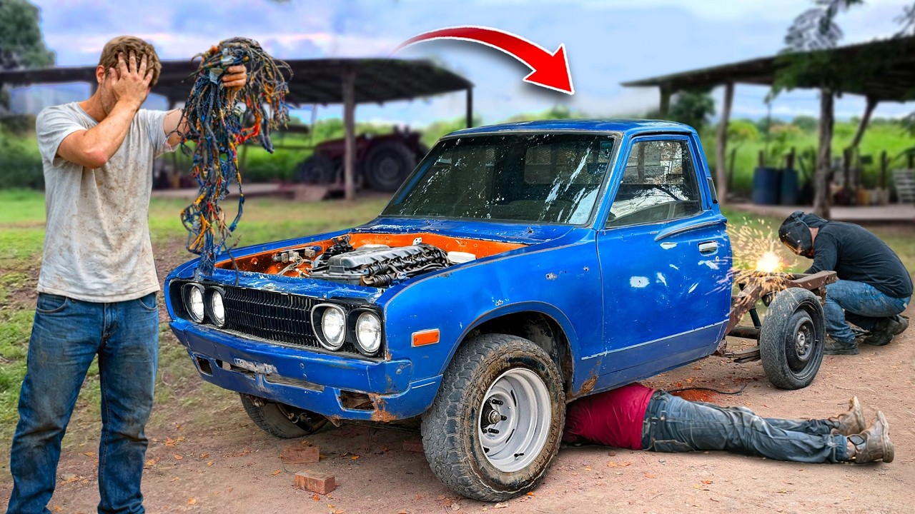ARREGLÉ el CHASIS y el CABLEADO en MOTOR de DATSUN 620 1974