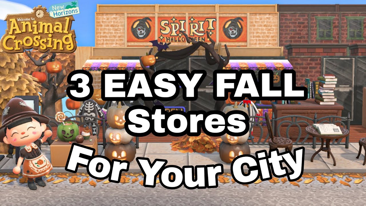 3 Easy Fall Themed Stores For Your City//Speed Build//Animal Crossing:New Horizon's