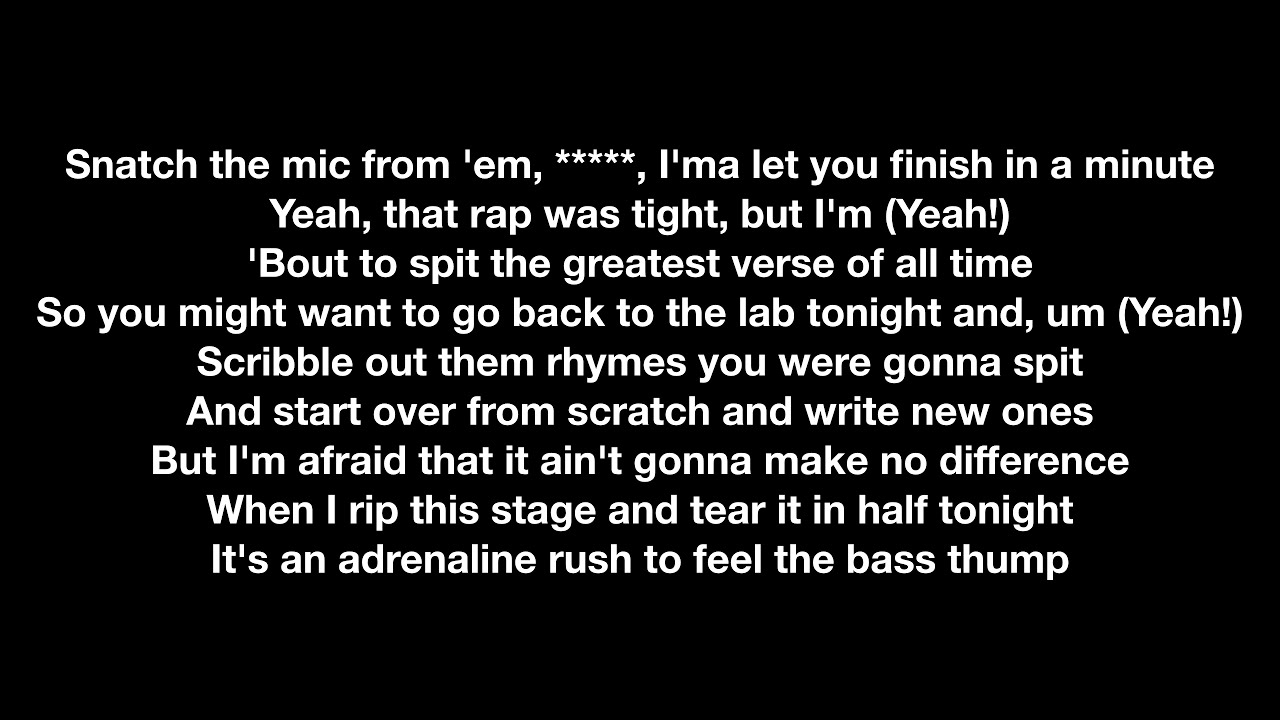 Eminem - No Love (Clean Lyrics)