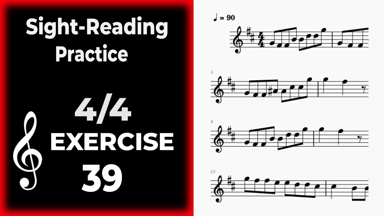 Sight Reading - Ex 39 - 4/4 B Minor - Advanced