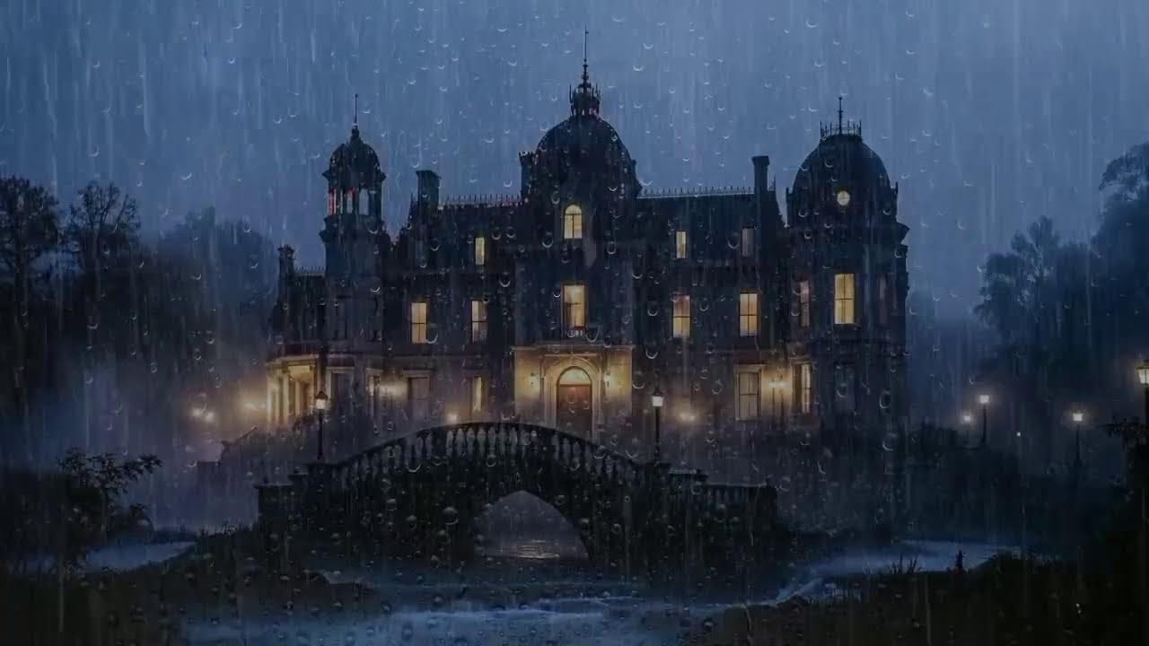 Gentle Rain at the Classic Mansion | Natural Rain Ambience for Insomnia | rain sounds for sleep USA