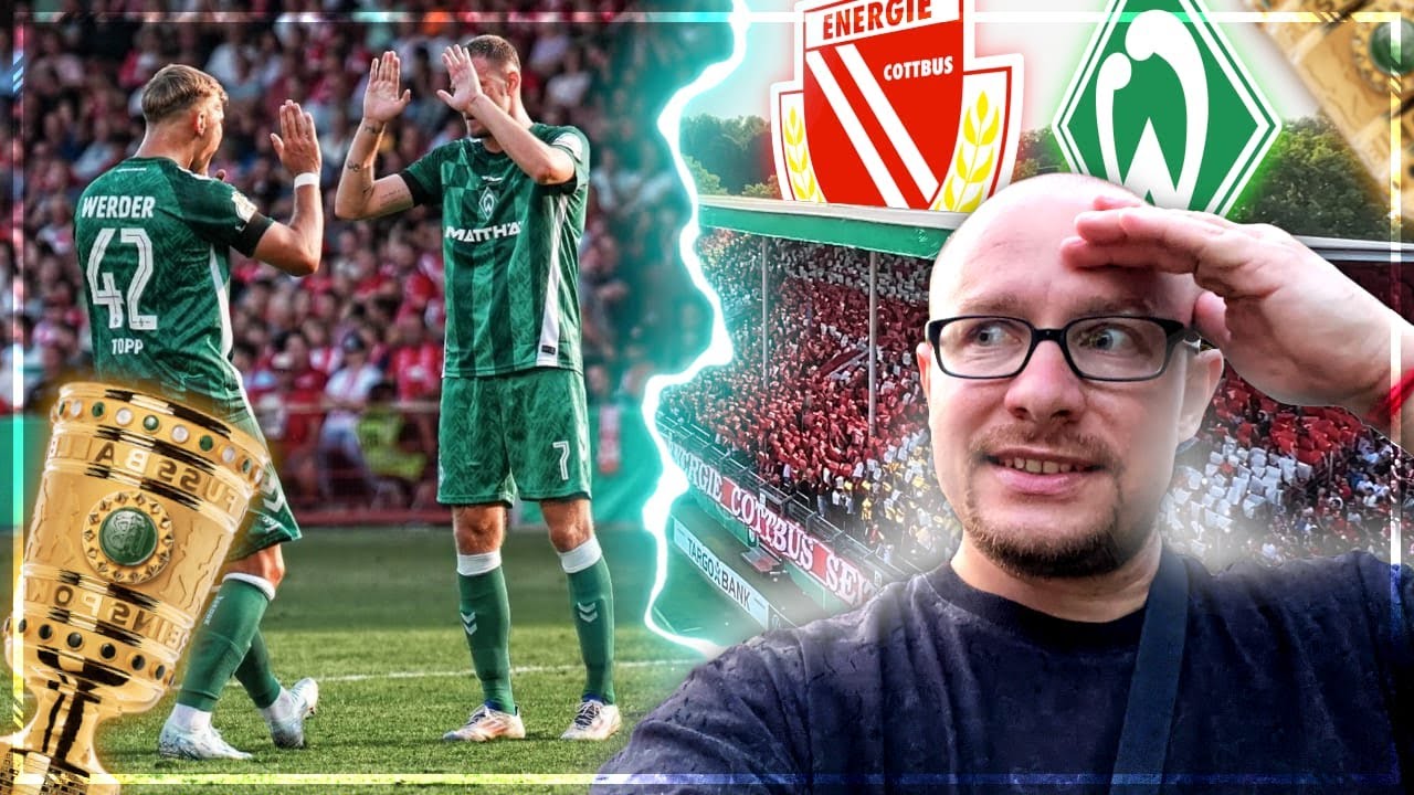 FREISTOSSKNALLER 🎯 ohne HAPPY END | DFB-Pokal | Energie Cottbus vs.  Werder Bremen | StadionVlog 📽