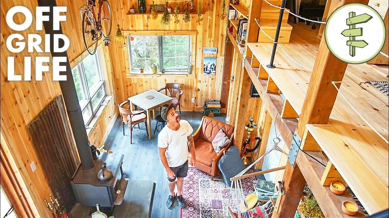 Man Living Off-Grid in His Incredible Self-Built Cabin