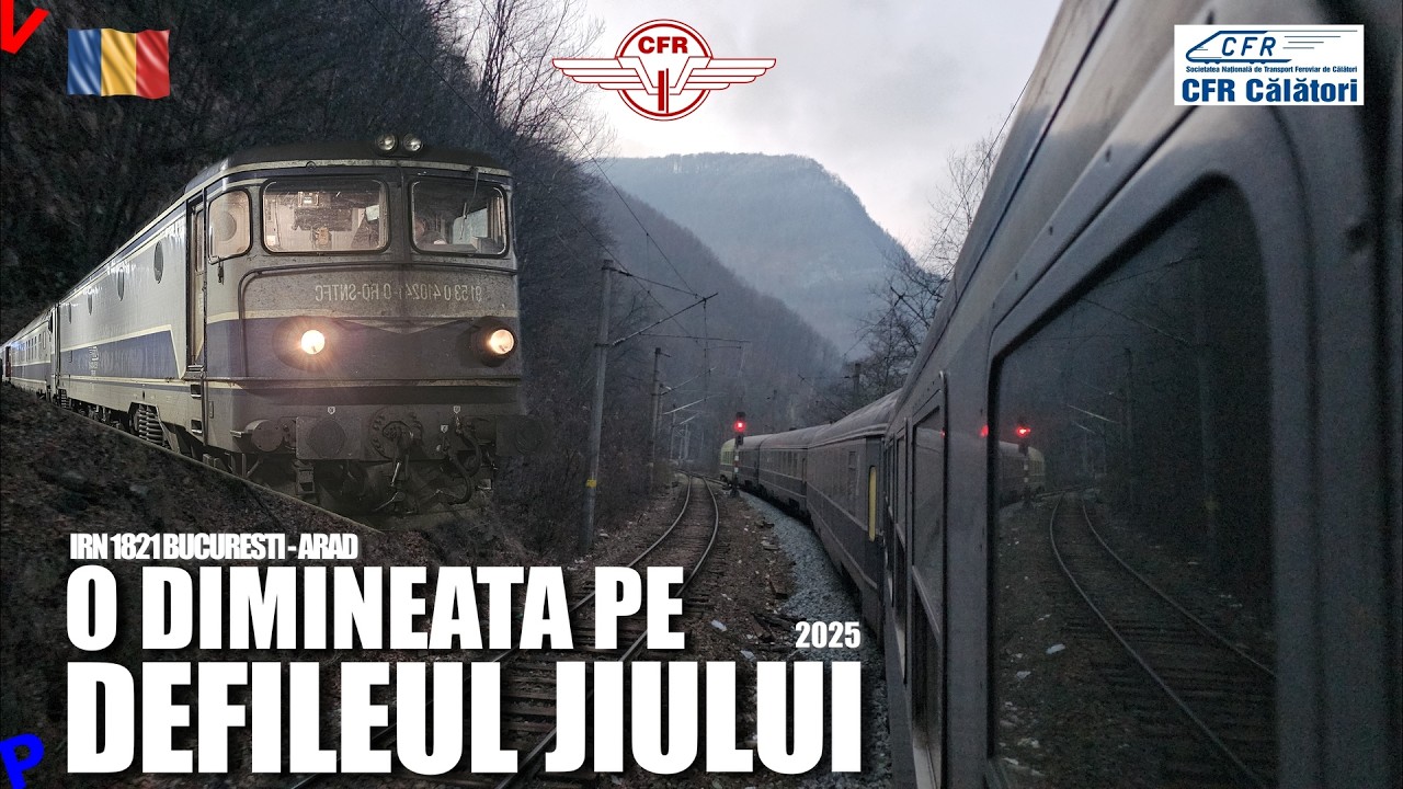 Glasul rotilor de tren pe Defileul Jiului Targu Jiu - Petrosani (2025)