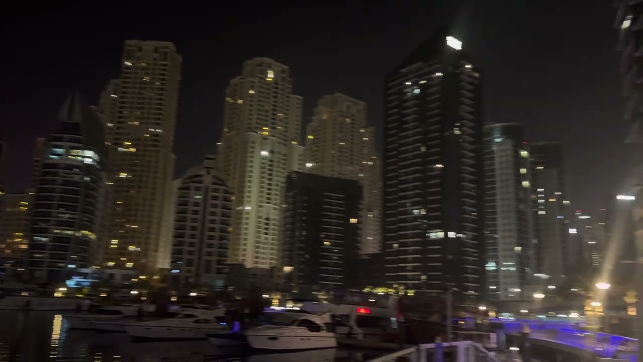 Marina Night View✈️😍🇦🇪🦅 #highlights #dubailfe #travel #dubaimarina #foryou