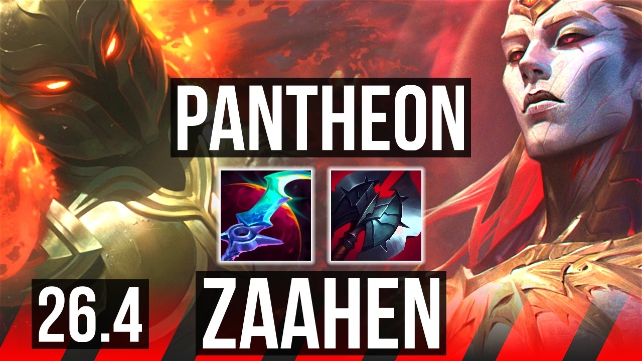 PANTHEON vs ZAAHEN (TOP) | Good KDA: 9/1/0 | KR Master | 26.4