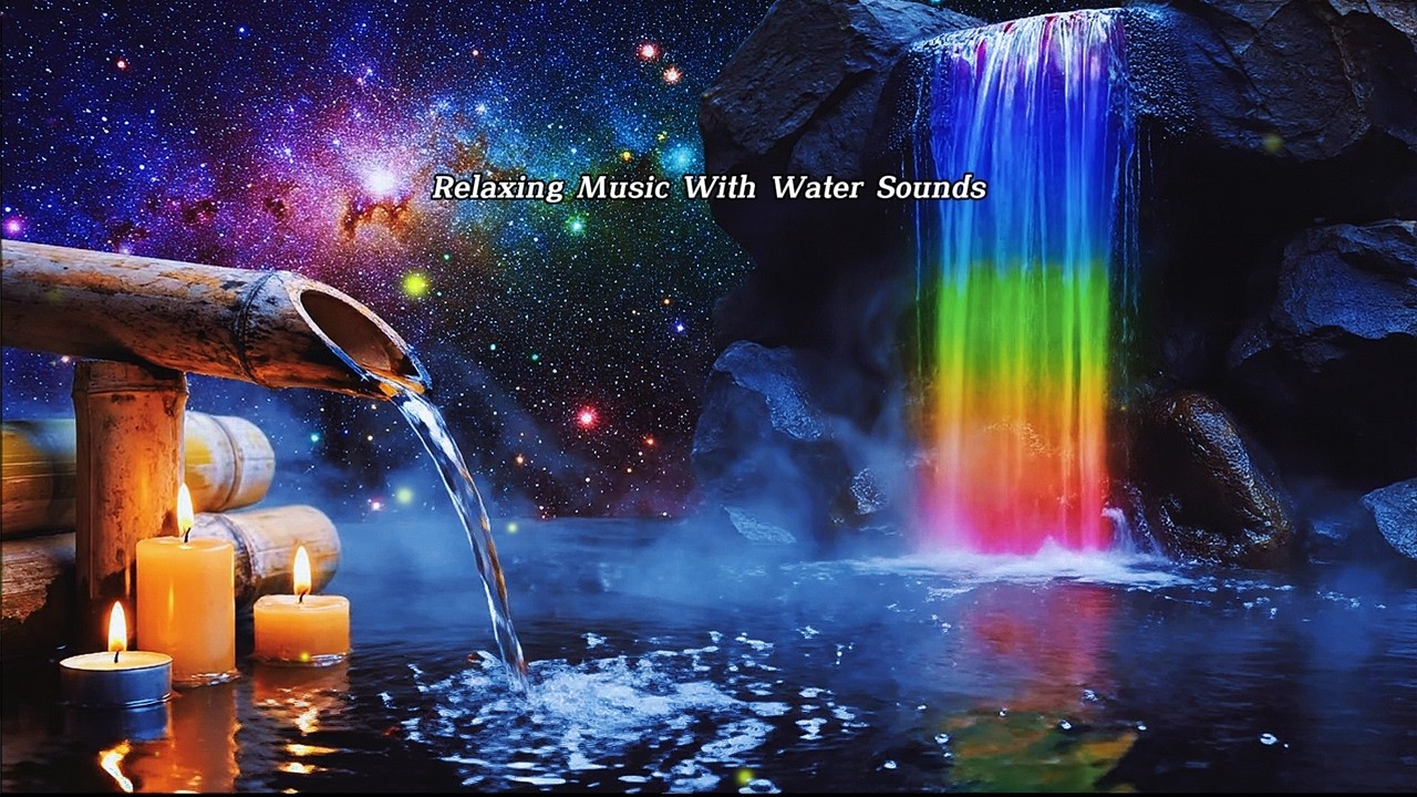 Fall Asleep Fast | Flowing Water Sounds with Gentle Relaxing Music