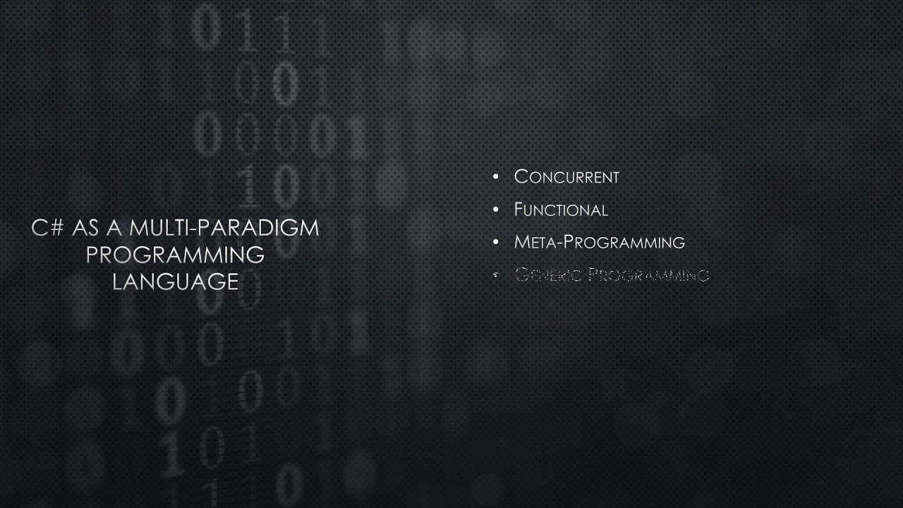 What is C# - Multi-Paradigm Programming Language