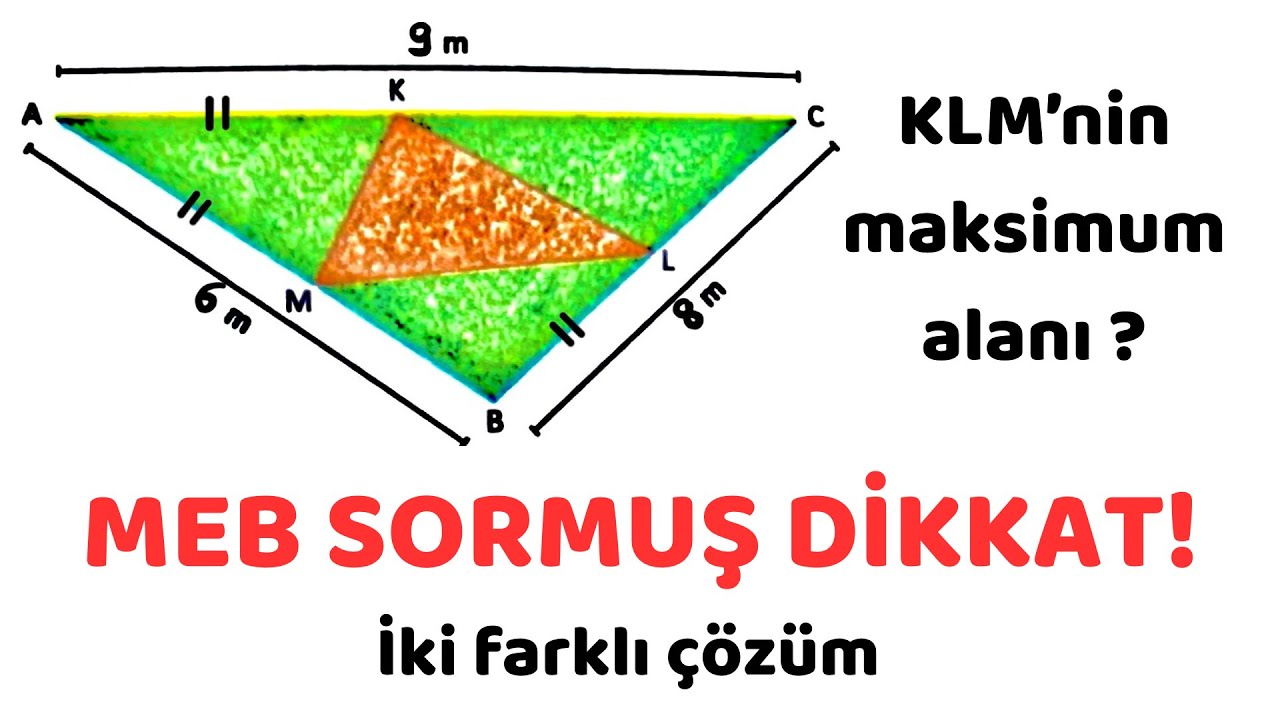 MEB'in Geometri Sorularına Benziyor: 2 Farklı Çözüm