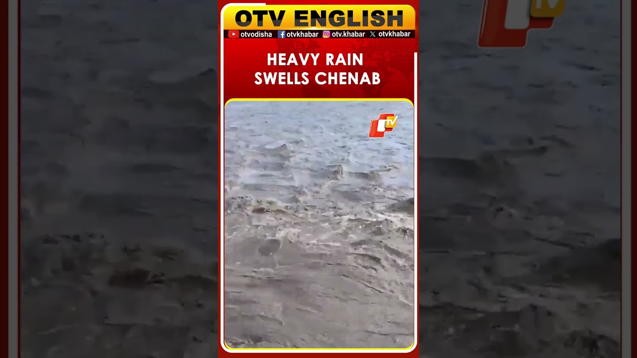 Chenab River In Spate After Continuous Rainfall In Upper Reaches Of J&K