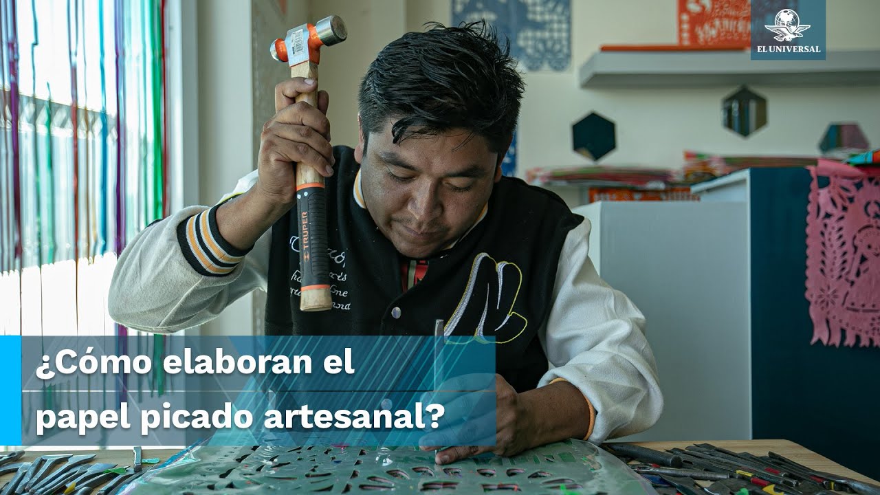 Papel picado artesanal, así lo elaboran en Huixcolotla, Puebla
