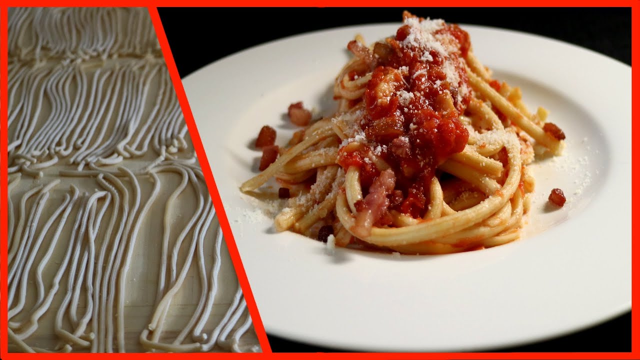 BUCATINI FATTI IN CASA ALL'AMATRICIANA