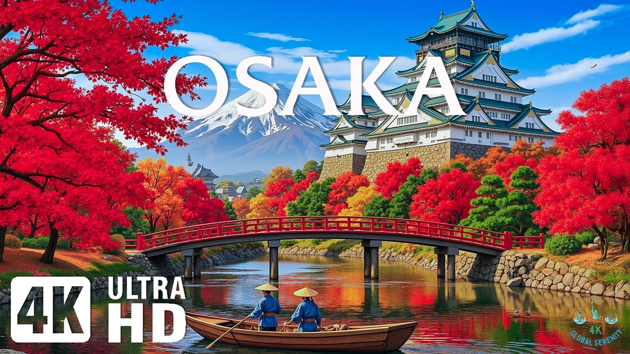 Autumn in Osaka, Japan 4K 🍂 Discover Osaka Castle, Red Maple Trails & Peaceful City Views