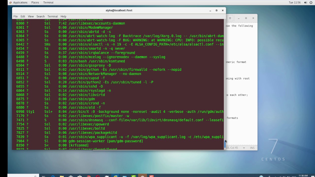 Linux/Unix Tutorial for Beginners - ps command