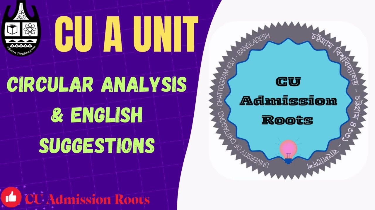 CU A unit circular analysis & English suggestions class 2025_26