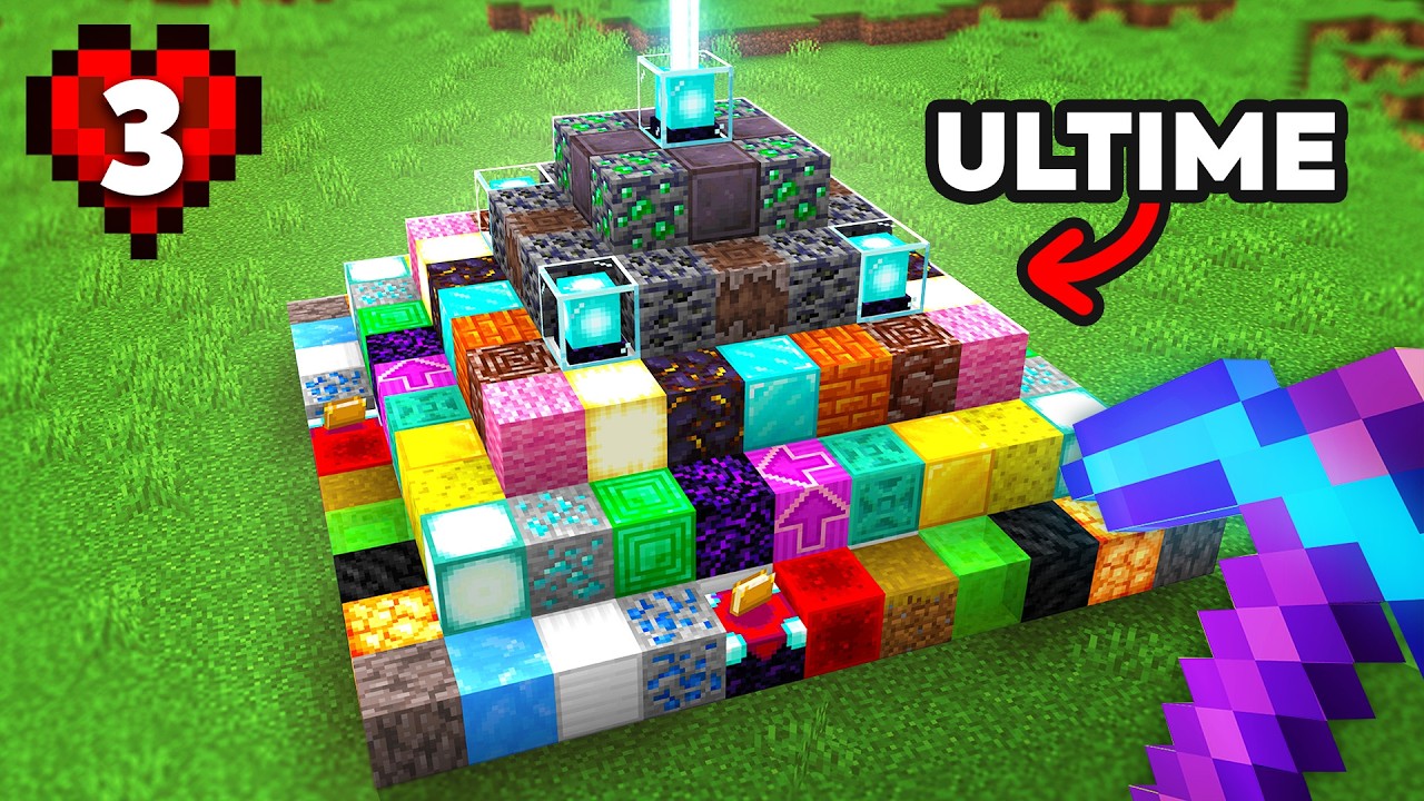 J'ai CONSTRUIT le Beacon avec les Blocs les plus RARES dans Minecraft Hardcore