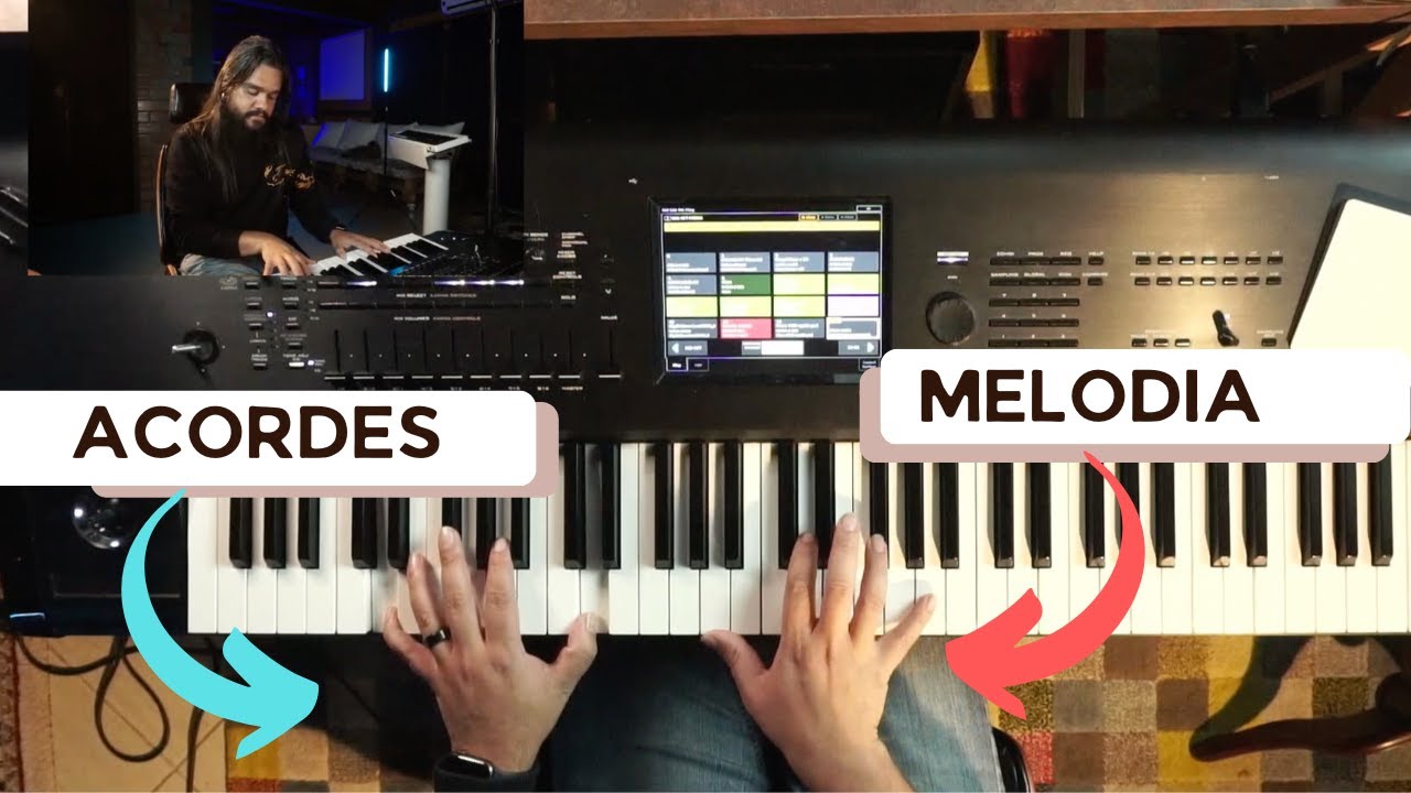 Como tocar Melodia + Acordes no Teclado ao mesmo tempo | Léo Carvalho