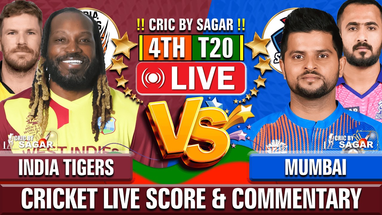 India Tigers vs Mumbai Spartans | Cricket Live Score & Commentary | Sagar Sinha
