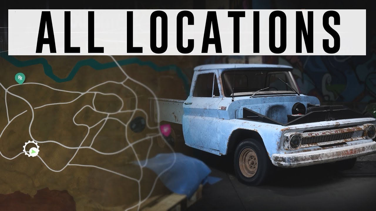 NFS PAYBACK - ALL 5 DERELICT CAR PART LOCATIONS