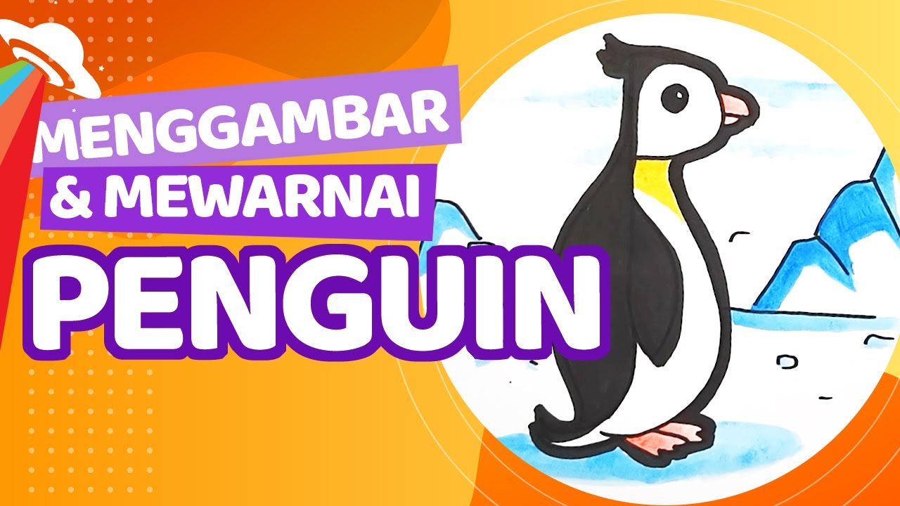 YUK Menggambar dan Mewarnai Penguin dari Huruf P | Ufo Leap Studio