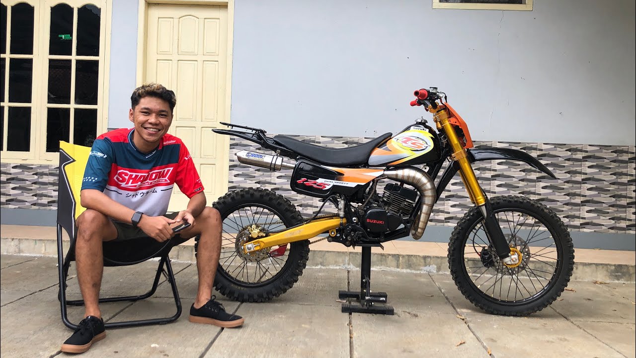 REVIEW SUZUKI TS125 MODIF SULTAN HABIS PULUHAN JUTAAAAA