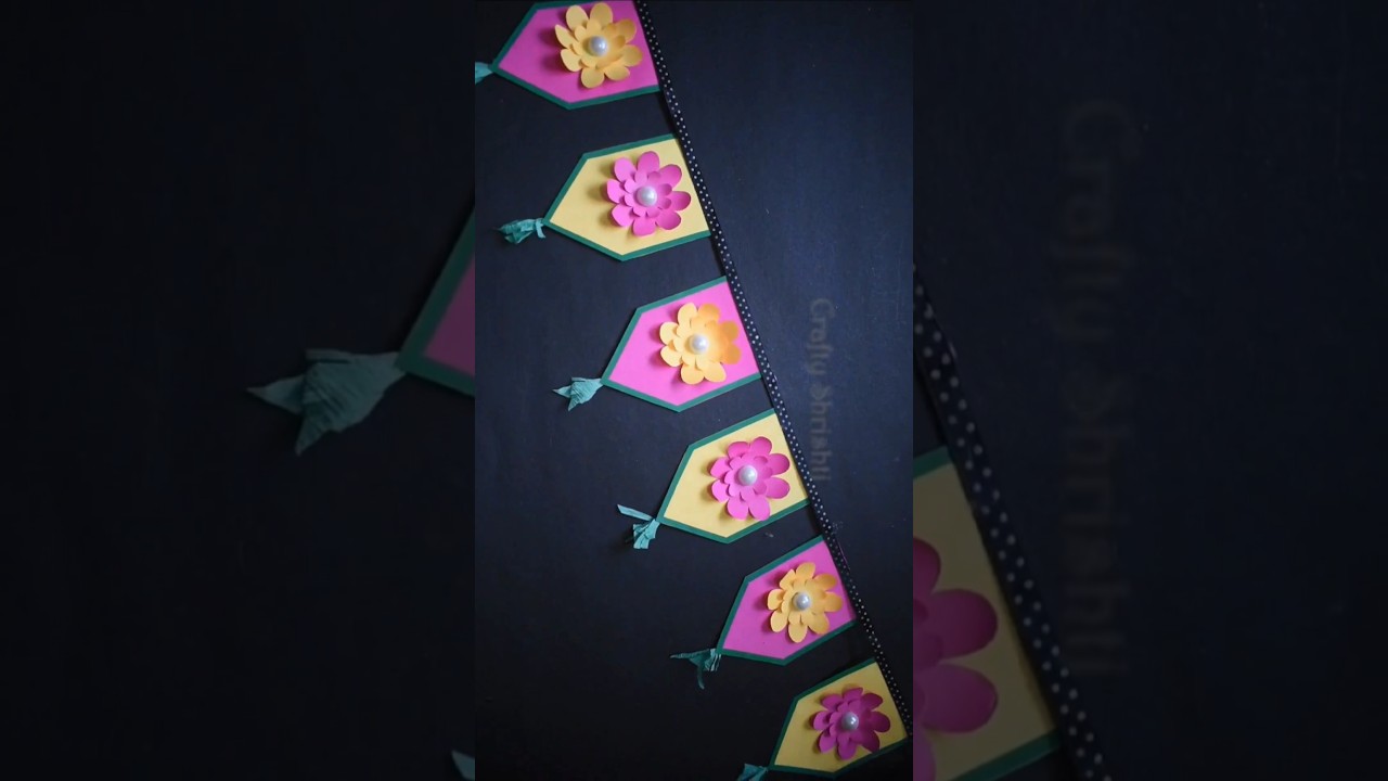 DIY Paper Toran/ Diwali Craft idea/ Door Hangings #shorts #diwali #toran #diwalicrafts #papercraft