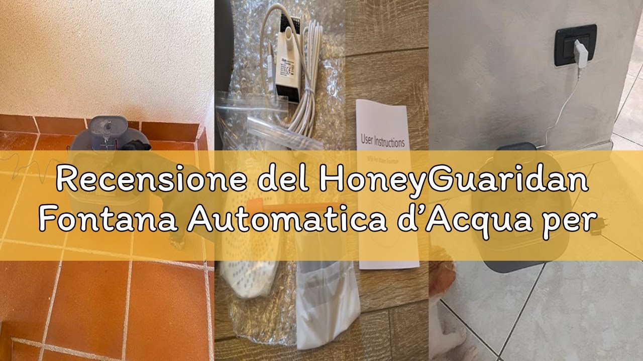 Recensione del HoneyGuaridan Fontana Automatica d’Acqua per Cani e Gatti 6L con Pompa Ultra-silenzio