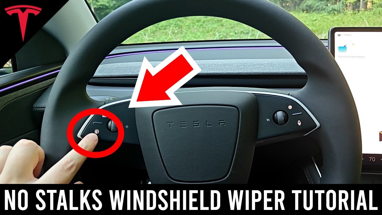 How to Set Up & Use Windshield Wipers & Washer Fluid in Tesla With No Stalks - Tutorial Guide