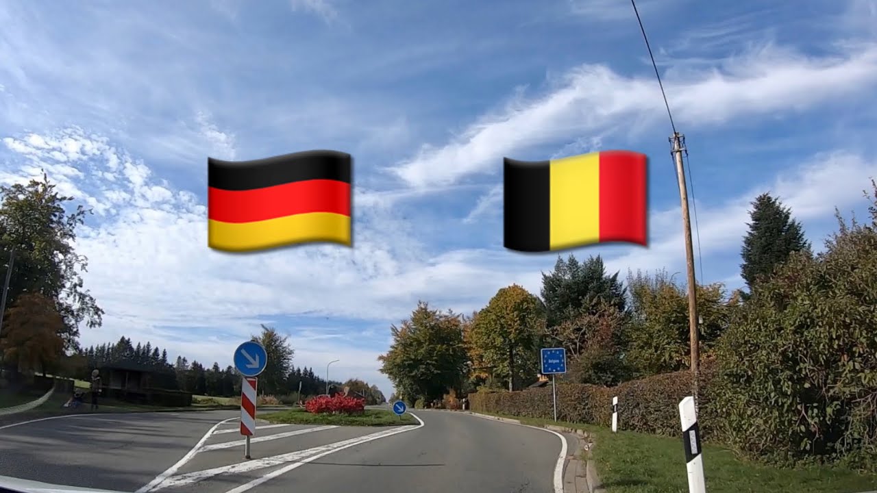 M&uuml;tzenich, Monschau. Germany - Belgium / Border Crossing