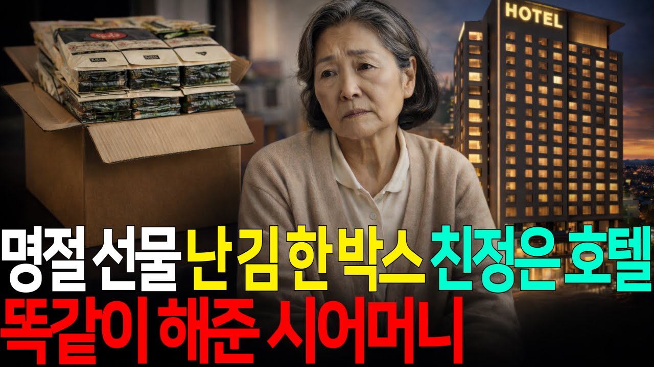명절마다 나는 김 한 박스뿐이었고, 친정에는 호텔 예약까지 챙기던 며느리에게 똑같게 해준 시어머니