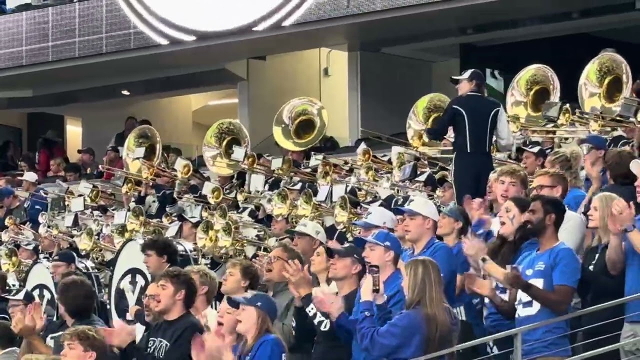 12-6-25 BIG XII Championship The Power of the Wasatch BYU Cougar Marching Band play their fight song