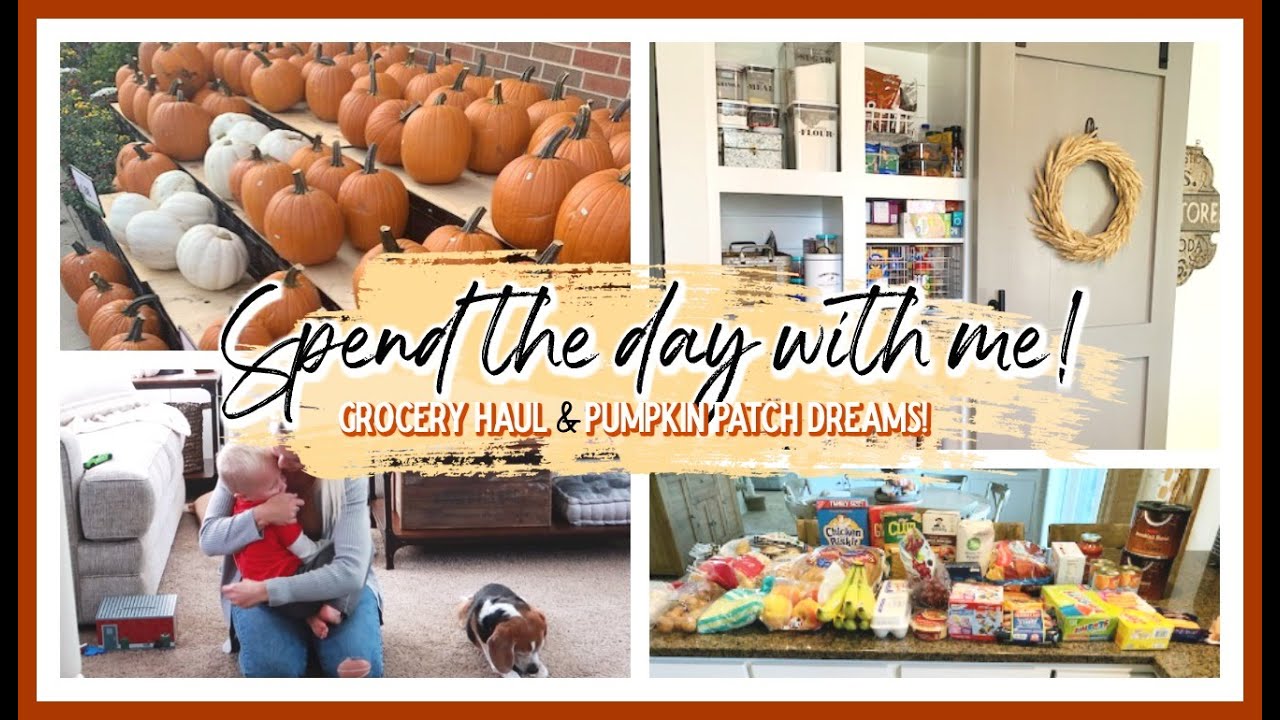 SPEND THE DAY WITH ME 2020! | GROCERY HAUL & PUMPKIN PATCH DREAMS