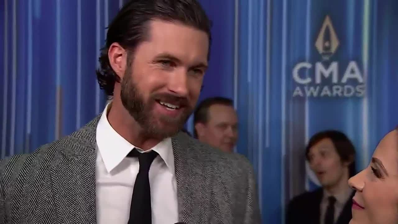 Riley Green on the CMA Awards Red Carpet
