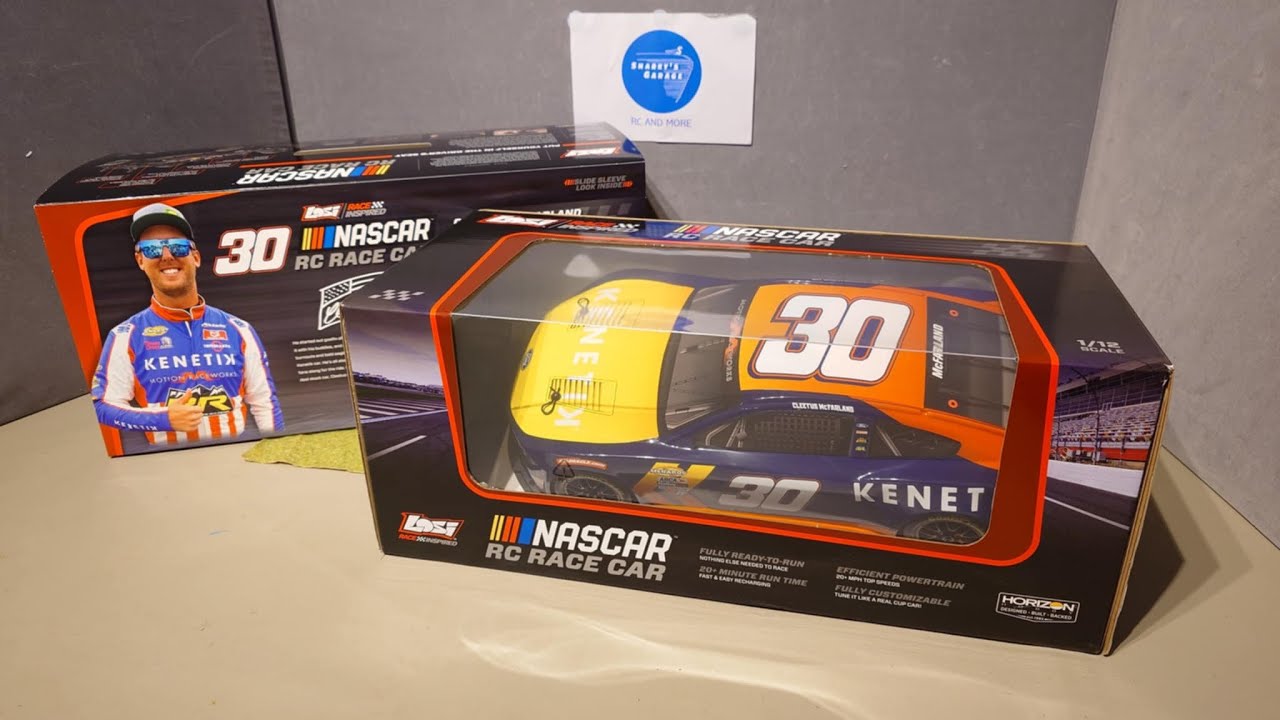 Cleetus Mcfarland #30 Kinetik NASCAR LOSI RC - Распаковка и обзор (1/12th, 4wd, 2s Lipo, RC NASCAR )