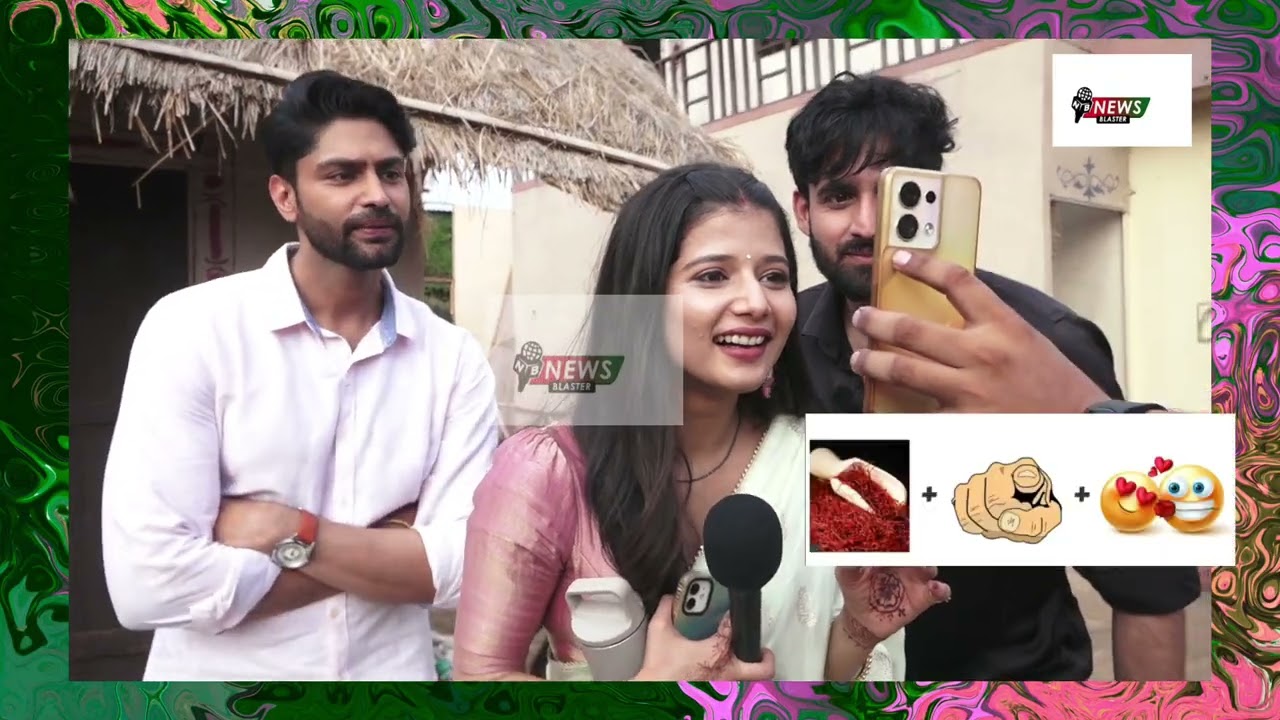savi nityam and manav playing a fun game guesting movie dialogs with News blaster...🥰