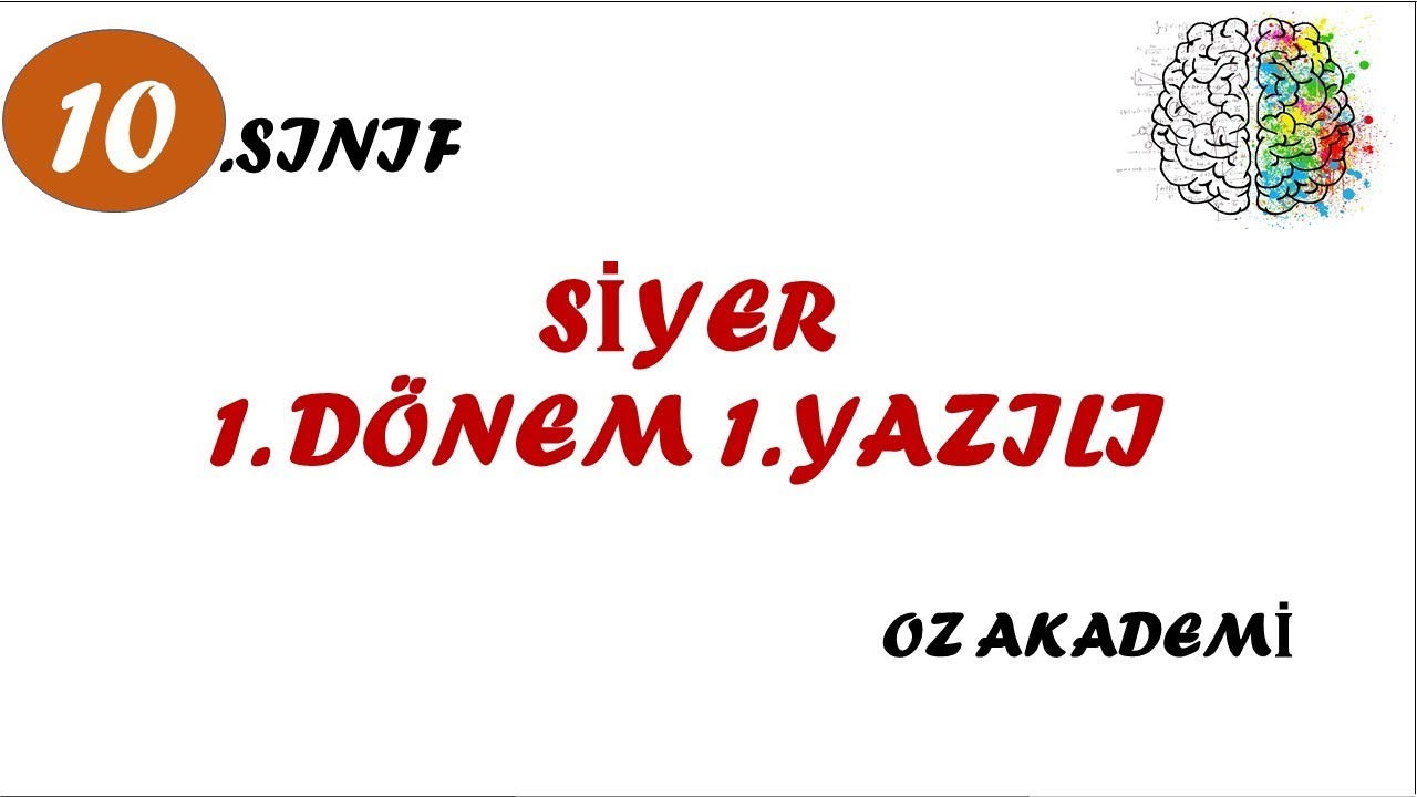 10.Sınıf Siyer 1.Dönem 1.Yazılı Soruları
