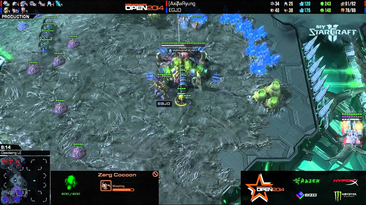 #323 Jaedong (Z) vs. Ryung (T) StarCraft II  DreamHack Stockholm