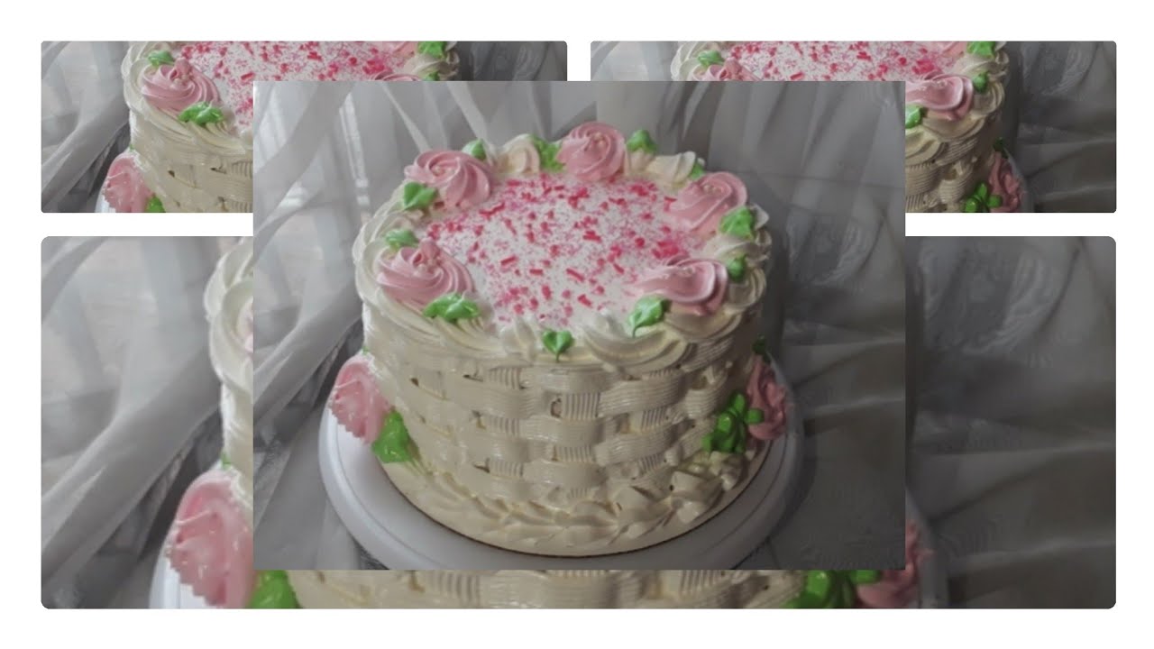 Pastel en forma canasta de merengue.Suizo.