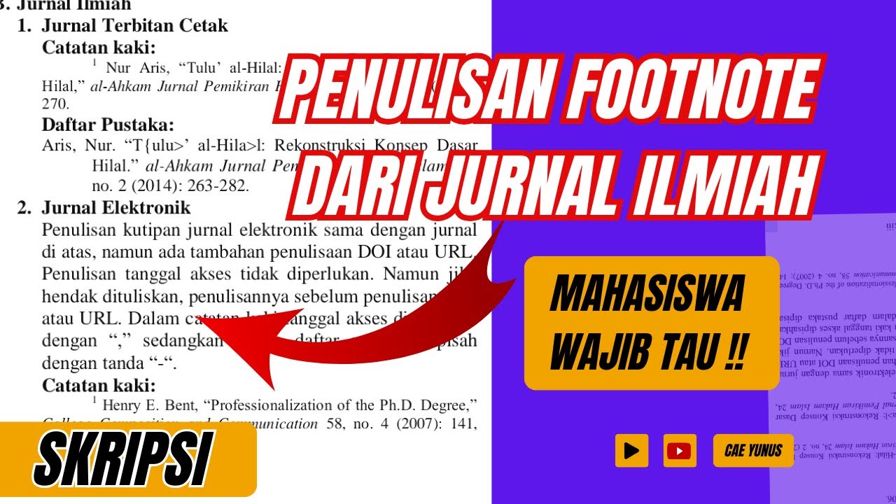 Cara Penulisan Footnote yang Benar dari Jurnal Ilmiah || Eps. 39