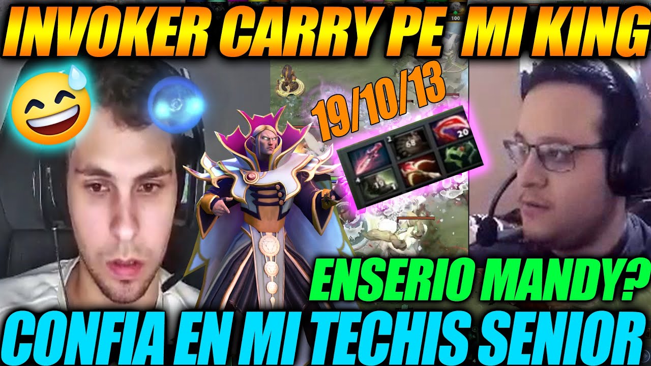 DE RISAS MANDY SE ENCUENTRA CON EL TECHISOR Y SE LE OCURRE SACAR SU INVOKER CARRY WTF XD | DOTA 2 ✅