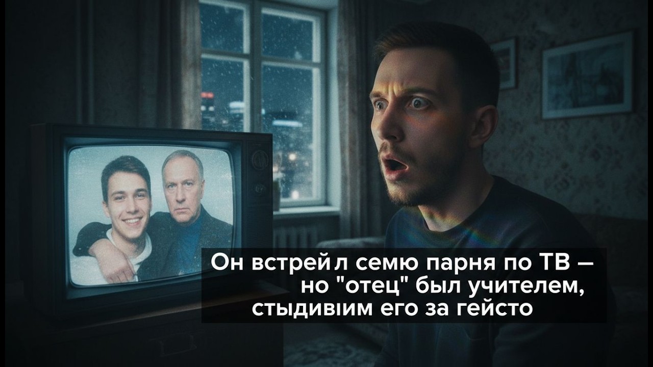 Он встретил семью парня по ТВ — но «отец» был учителем, стыдившим его за гейство