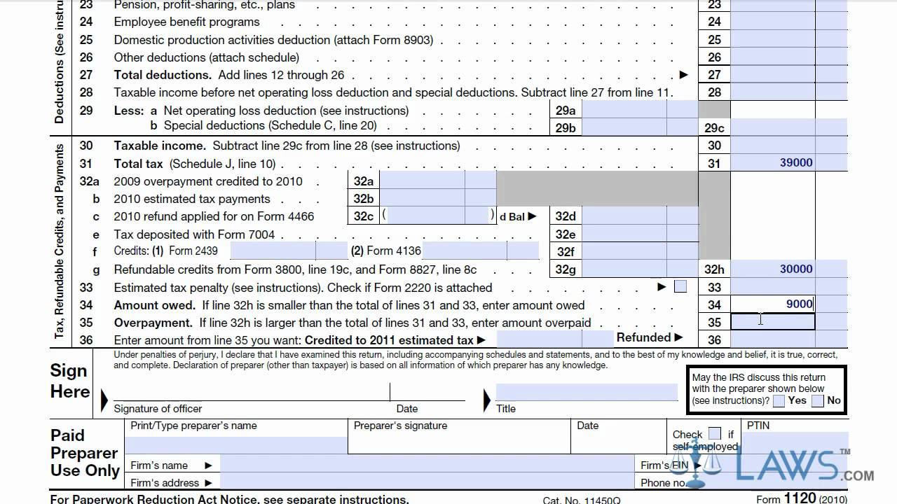 Learn How to Fill the Form 1120 U.S. Corporation Income Tax Return