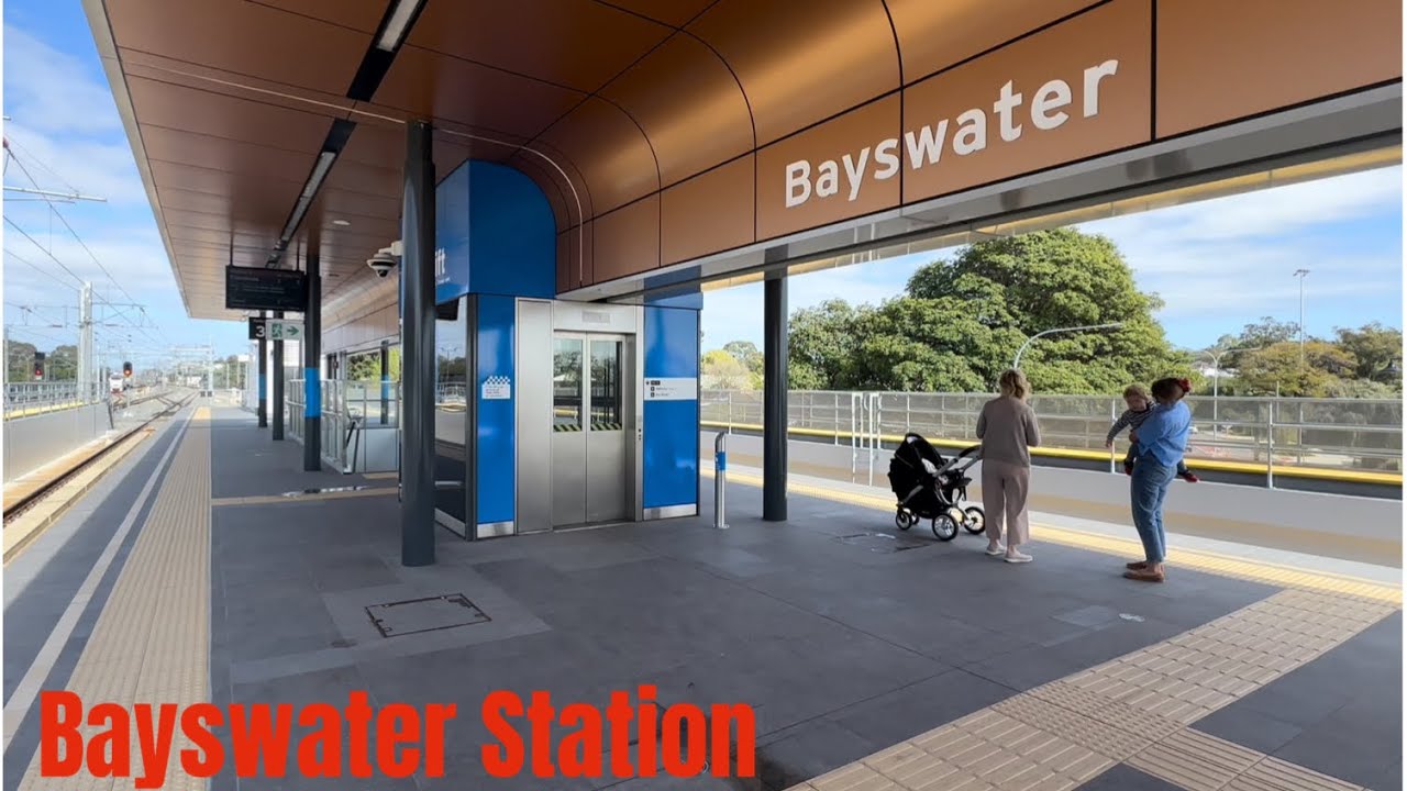 Trains at the New Bayswater station 