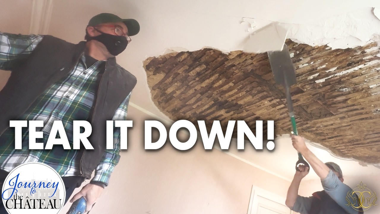 TEAR IT DOWN! Removing the Damaged Ceiling