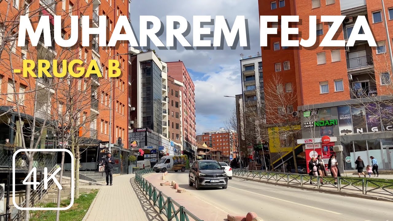[PRISHTINA] Rruga B to Muharrem Fejza Walking Tour 4K