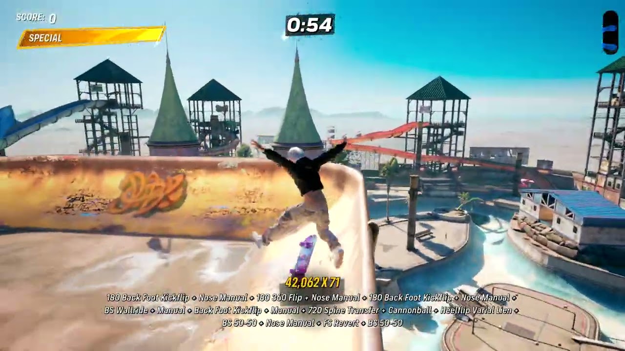 Waterpark One-Combo Speedrun 1:28.471 - THPS 3 + 4