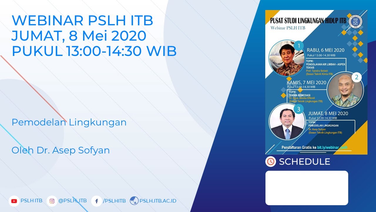 Pemodelan Lingkungan oleh Dr. Asep Sofyan | Webinar PSLH ITB