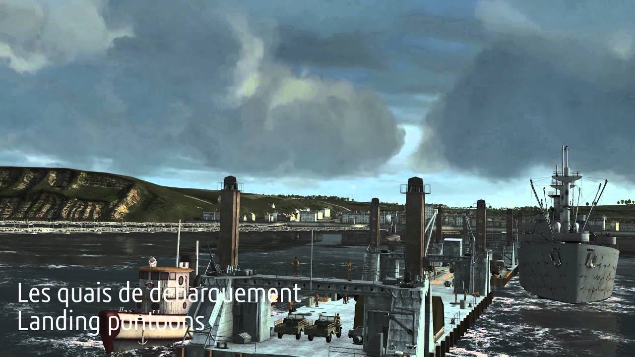 Full 3D panoramic of the Mulberry temporary harbour built for the D-Day Landings