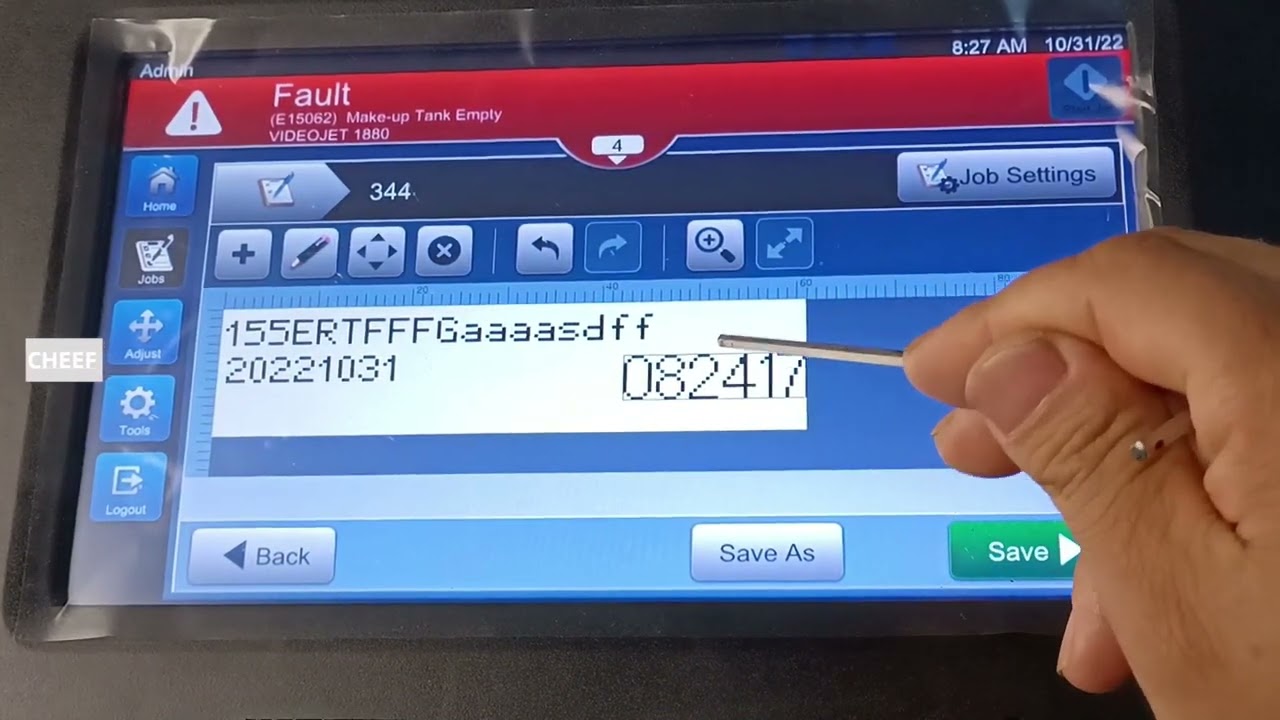 I guess you are looking for the editing tutorial of Videojet 1880 inkjet printer Information!